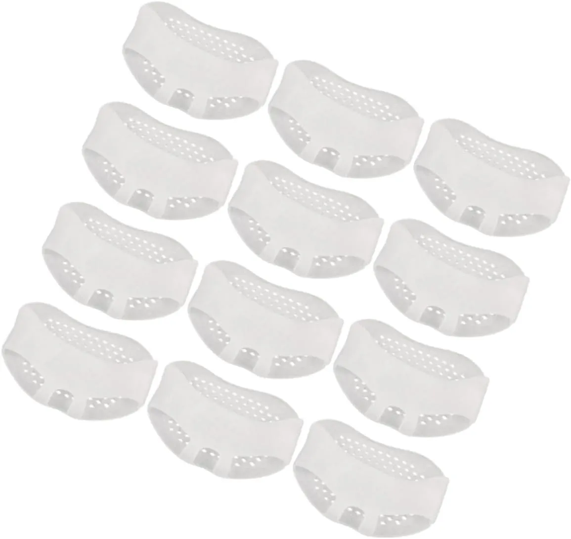 12pcs Toe Separators Foot Pads Forefoot Insoles for Heel Pain Heel Supports Toe Guards Foot Pads