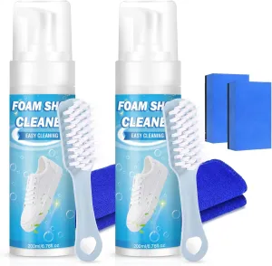 400ml Advanced Shoe Cleaner Kit for White Sneakers,Leather & Suede Shoes – All-in-One Cleaning Solution for Tennis Shoes,Brogues,Trainers | Includes Soft Brush | Quick-Dry Formula