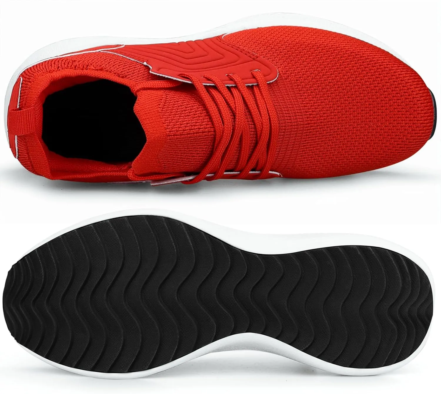 Abboos Womens Walking Running Shoes-Slip on Lightweight Memory Foam Sneakers for Athletic Gym Tennis Shoes