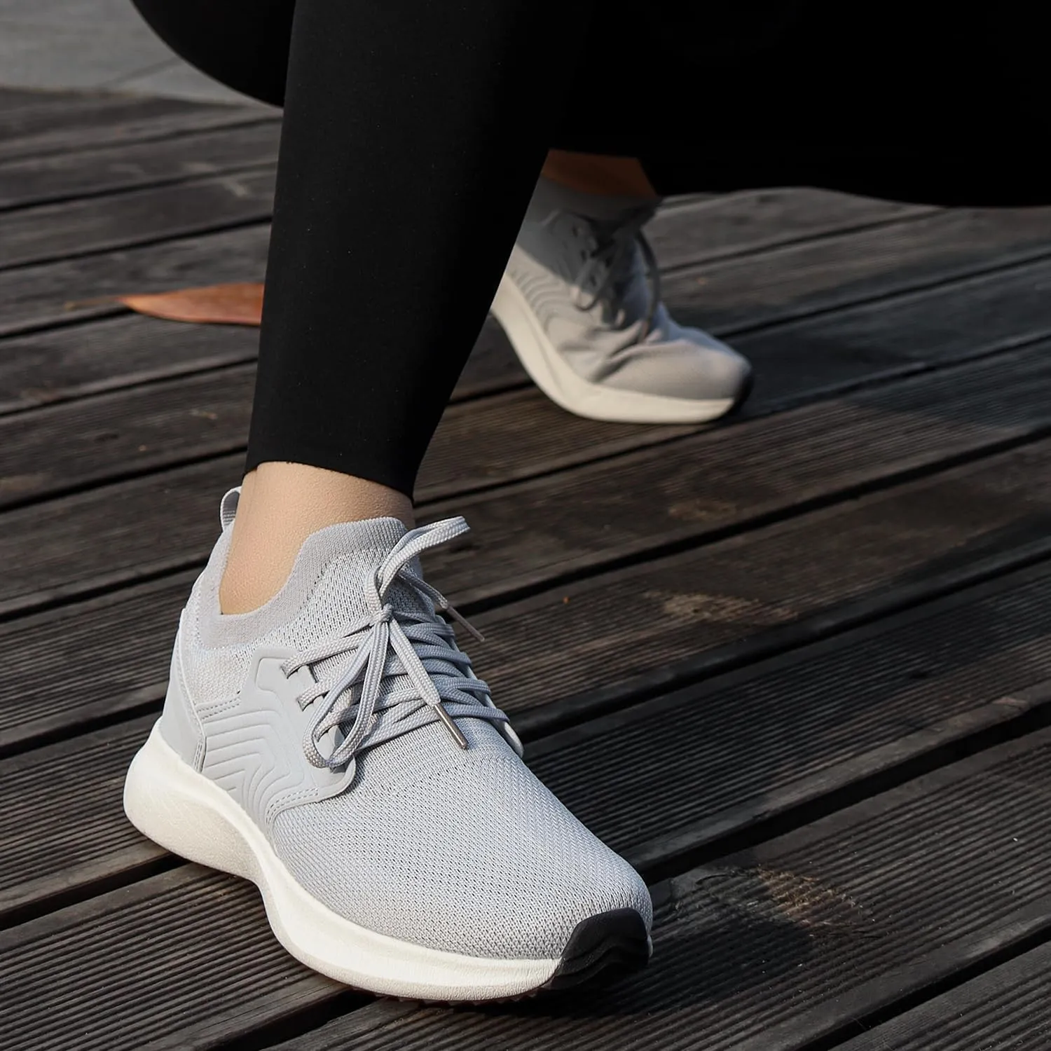 Abboos Womens Walking Running Shoes-Slip on Lightweight Memory Foam Sneakers for Athletic Gym Tennis Shoes