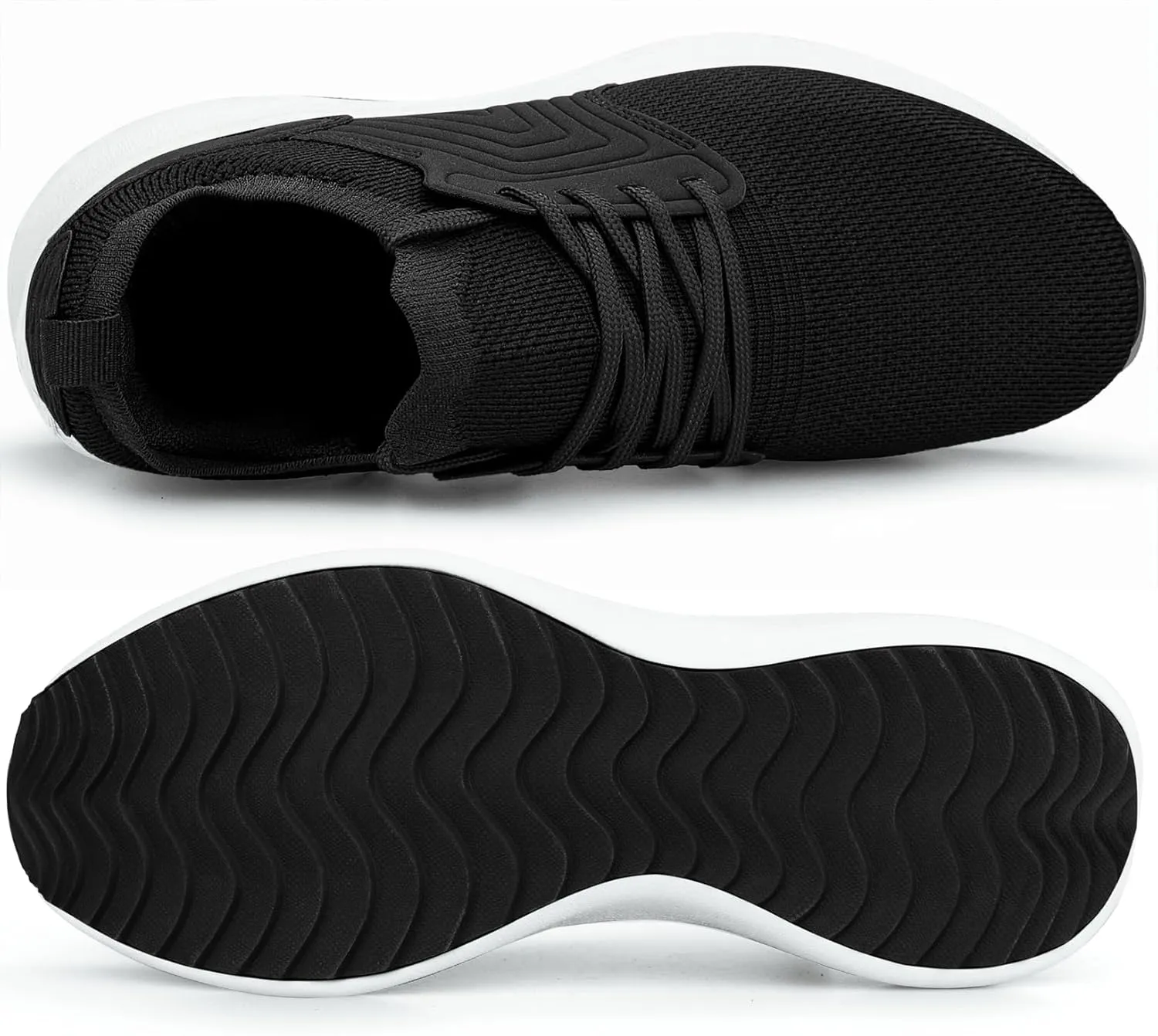 Abboos Womens Walking Running Shoes-Slip on Lightweight Memory Foam Sneakers for Athletic Gym Tennis Shoes