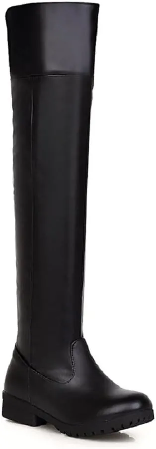 ACE SHOCK Men's Cosplay Boots Knee High Equestrian Riding Tall Boots Costume Shoes