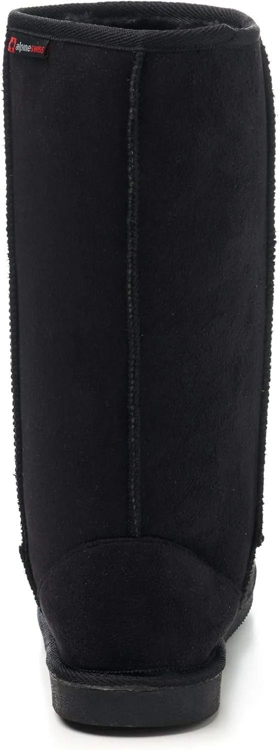 Alpine Swiss Womens 11” Tall Mid Calf Winter Boots Faux Shearling Aussie Classic