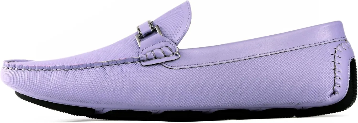 Amali Cola - Driving Moccasins for Men – Mens Slip On Loafers, Moccasins, Slip-on Dress Shoes - Driving Loafers with Matching Color Bit
