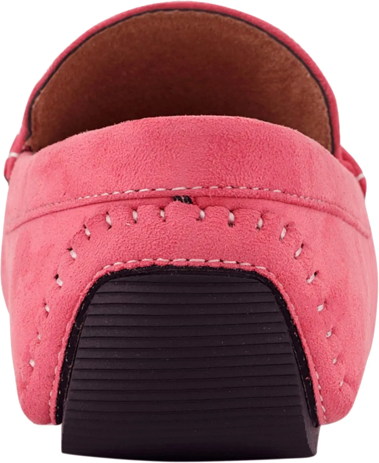 Amali Walken Men's Casual Slip-On Loafers, Driving Moccasin Shoes for Men with Silver Buckle, Available in Plush Microfiber and PU Leather