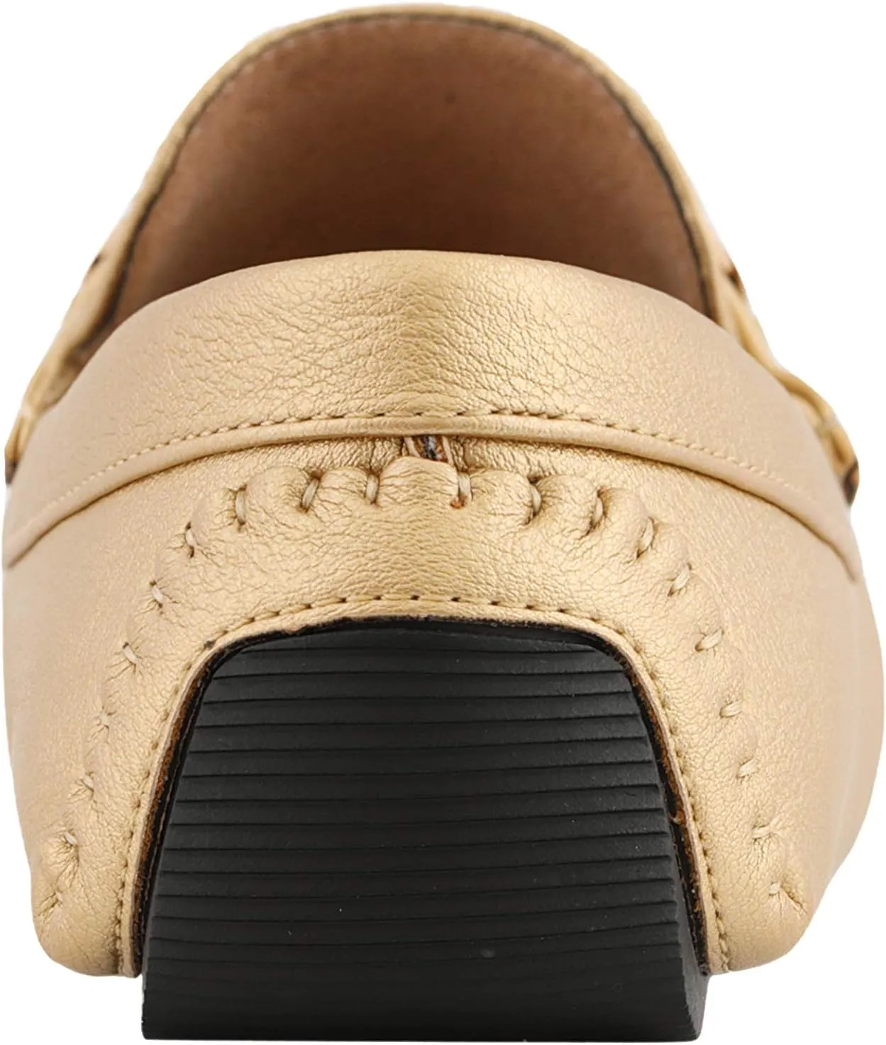 Amali Walken Men's Casual Slip-On Loafers, Driving Moccasin Shoes for Men with Silver Buckle, Available in Plush Microfiber and PU Leather