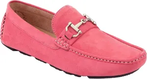 Amali Walken Men's Casual Slip-On Loafers, Driving Moccasin Shoes for Men with Silver Buckle, Available in Plush Microfiber and PU Leather