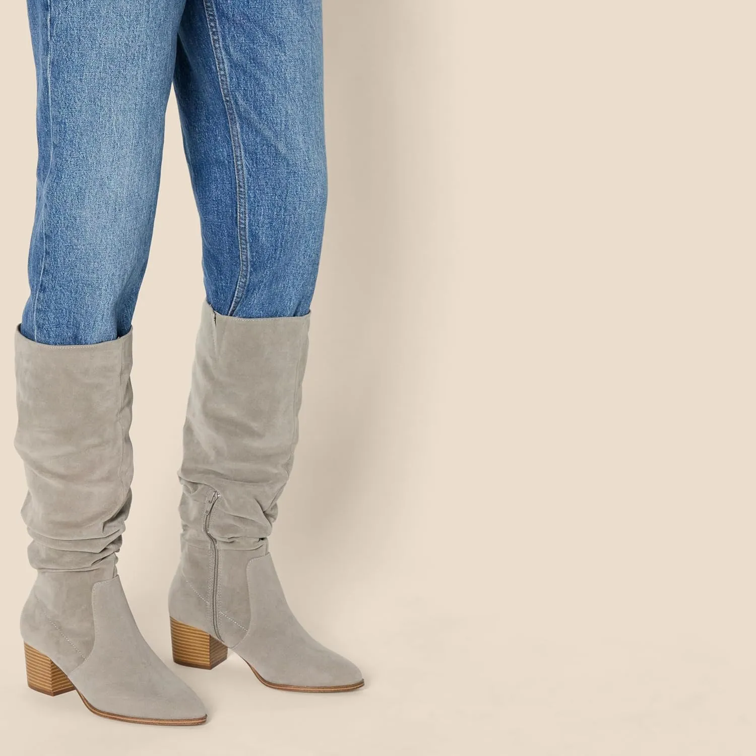 Amazon Essentials Women's Tall Block Heel Boots