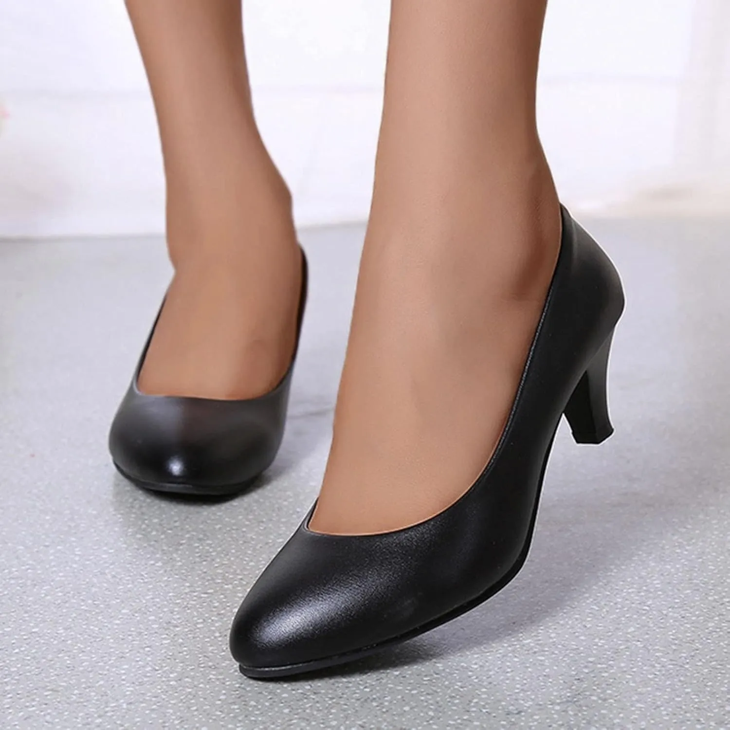AMDBEL Flats Shoes Women Dressy Comfortable Women Pointed Toe Single Shoes Suede Flock Casual Buckle Strap Loafers Shoes