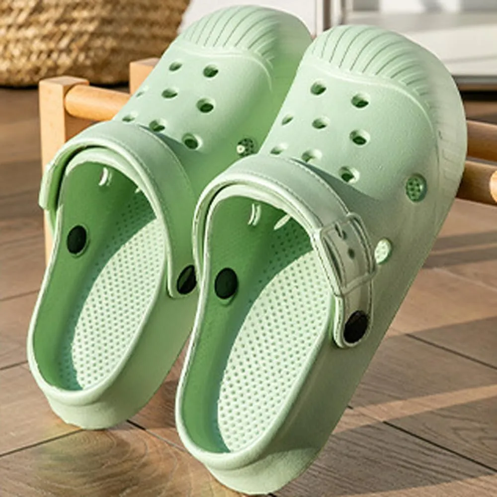 Anti-Collision Garden Clogs for Women and Men, Non-Slip Sandals, Slip On Work Shoes Heel Strap Mules Lightweight Shower Slippers Beach Indoor Outdoor Casual Wear Soft Air Cushion Sole Slides