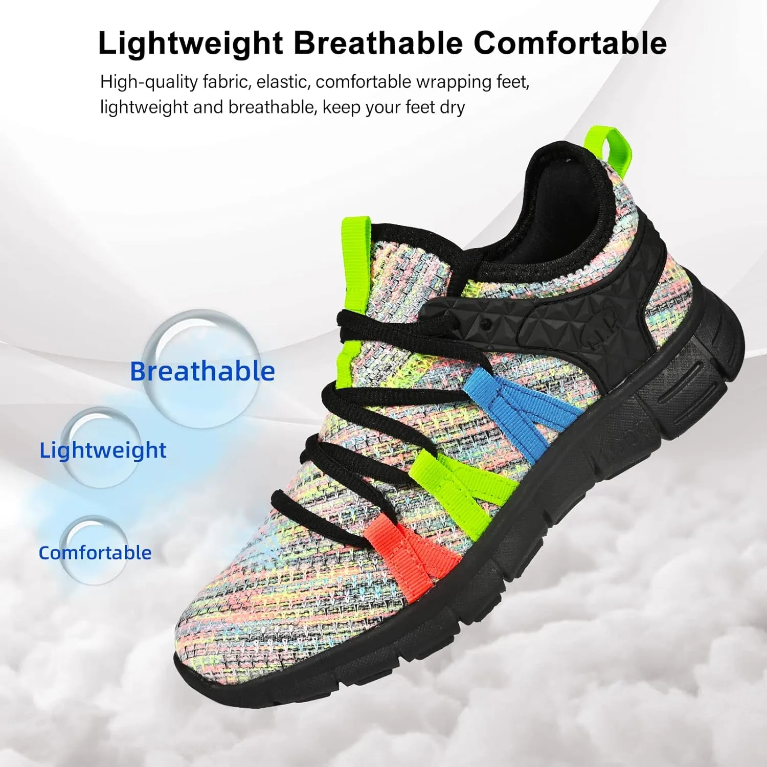 AOE Womens Fashion Walking Running Shoes Ultra Lightweight Breathable Mesh Tennis Shoes Non Slip Athletic Workout Gym Sneakers