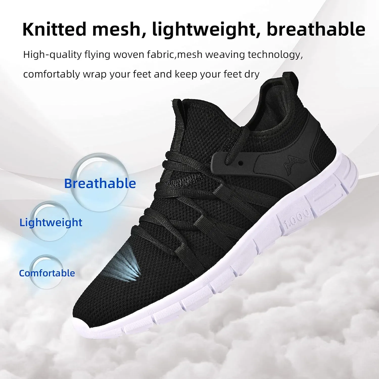 AOE Womens Fashion Walking Running Shoes Ultra Lightweight Breathable Mesh Tennis Shoes Non Slip Athletic Workout Gym Sneakers