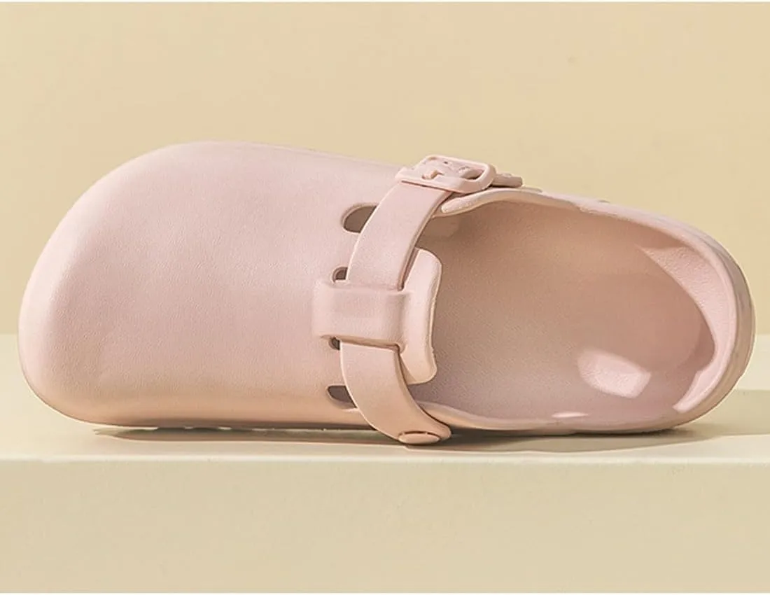 Arch Support Nurse Clogs for Women and Men, Adjustable Buckle Mules Non Slip Work Shoes Chef Garden Sandals, Slip-On Cushion Slippers Slides