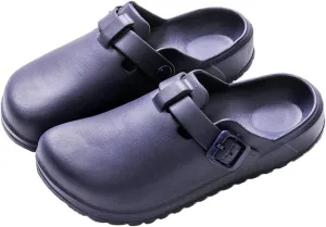 Arch Support Nurse Clogs for Women and Men, Adjustable Buckle Mules Non Slip Work Shoes Chef Garden Sandals, Slip-On Cushion Slippers Slides