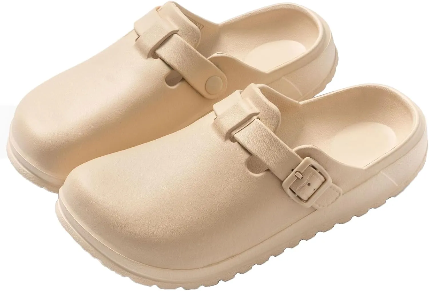 Arch Support Nurse Clogs for Women and Men, Adjustable Buckle Mules Non Slip Work Shoes Chef Garden Sandals, Slip-On Cushion Slippers Slides