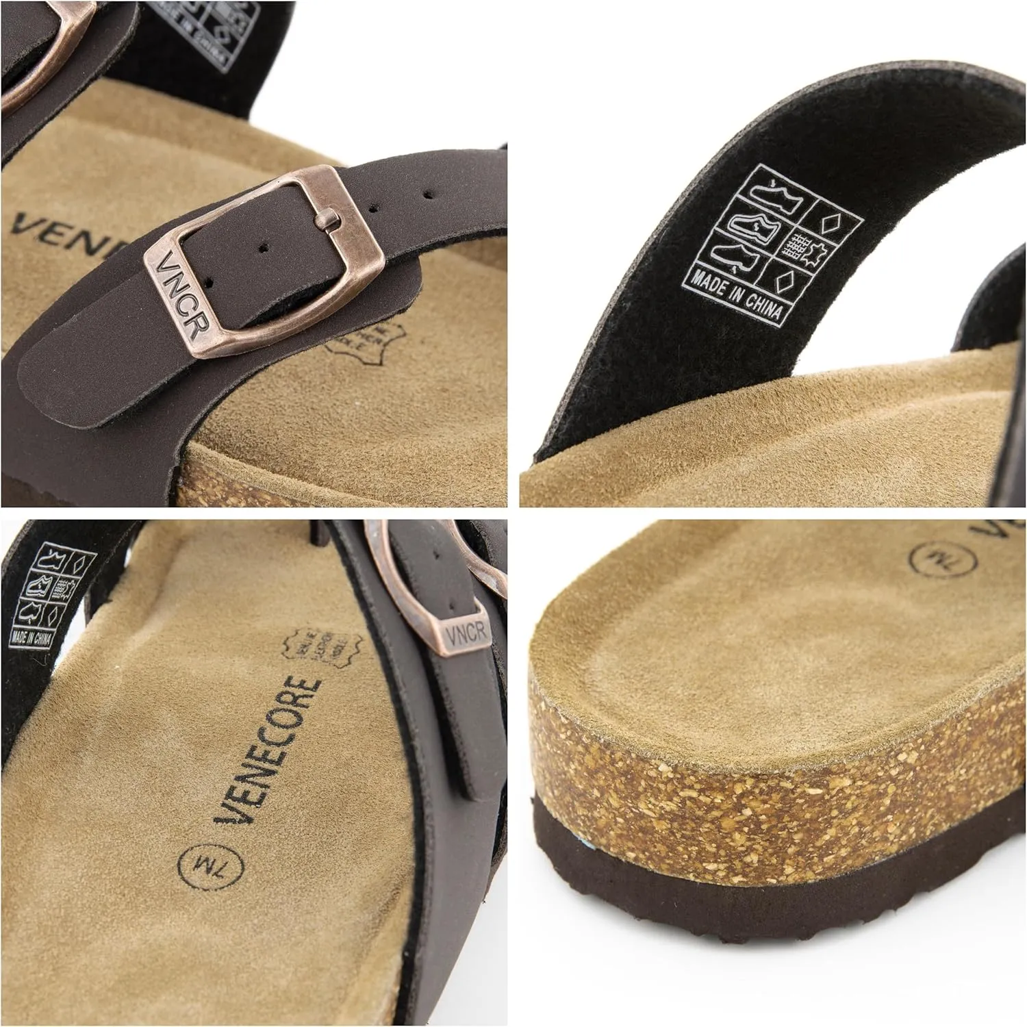 Arena Cork Sandals for Women – Cork Sandals Women’s Summer Shoes – Comfortable Slide Sandals