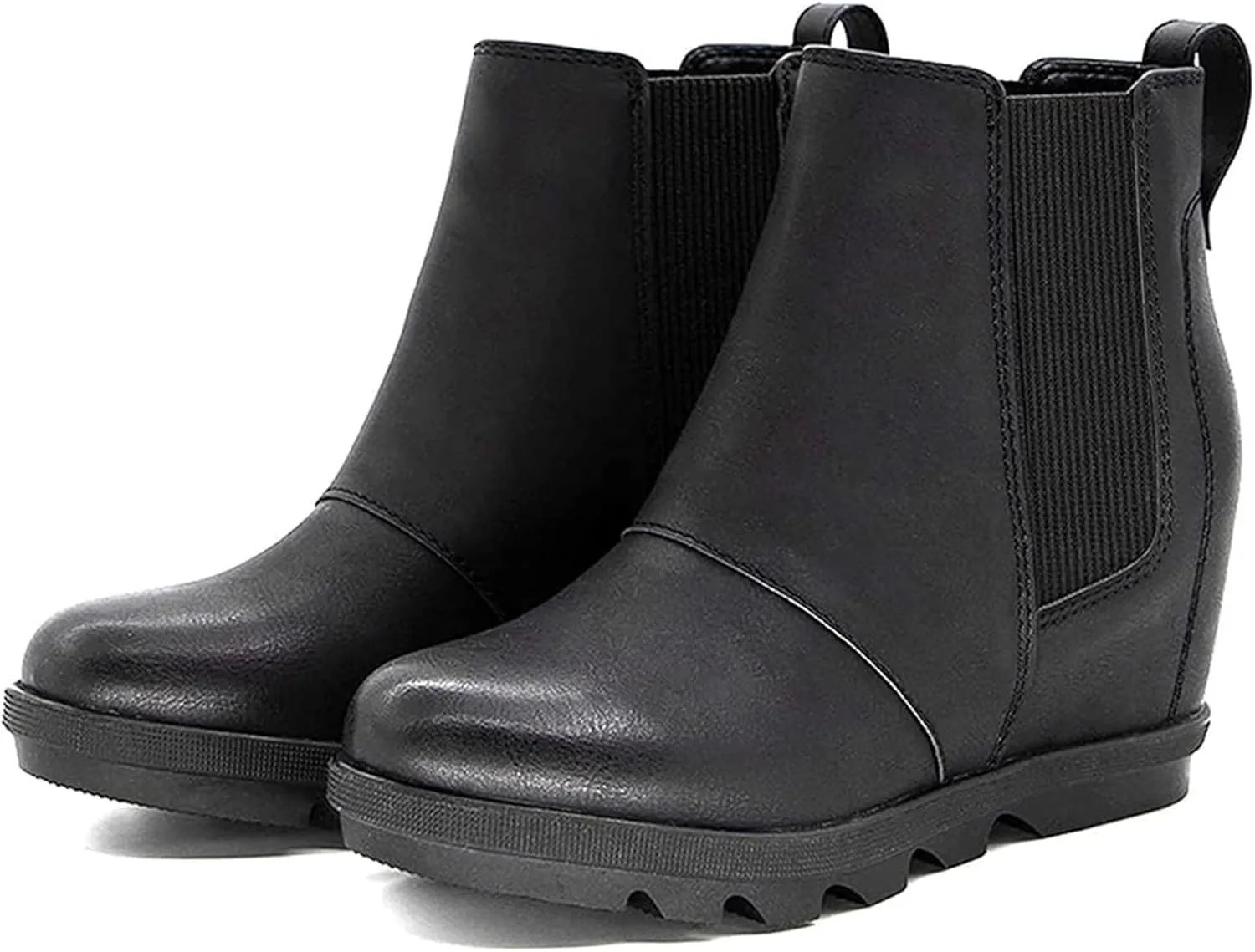 Athlefit Women's Wedge Boots Comfortable Ankle Wedge Booties