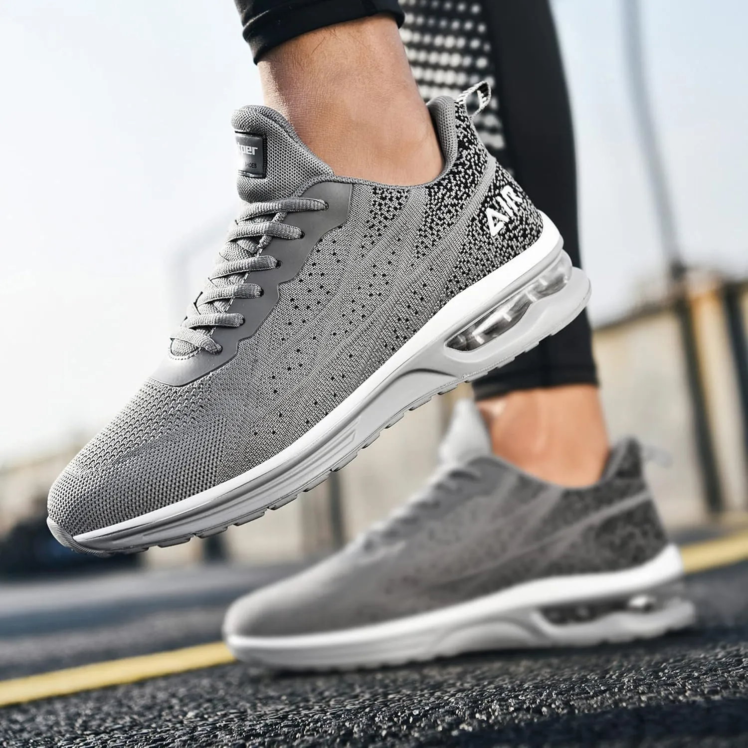Autper Mens Air Athletic Running Tennis Shoes Lightweight Sport Gym Jogging Walking Sneakers US 6.5-US12.5