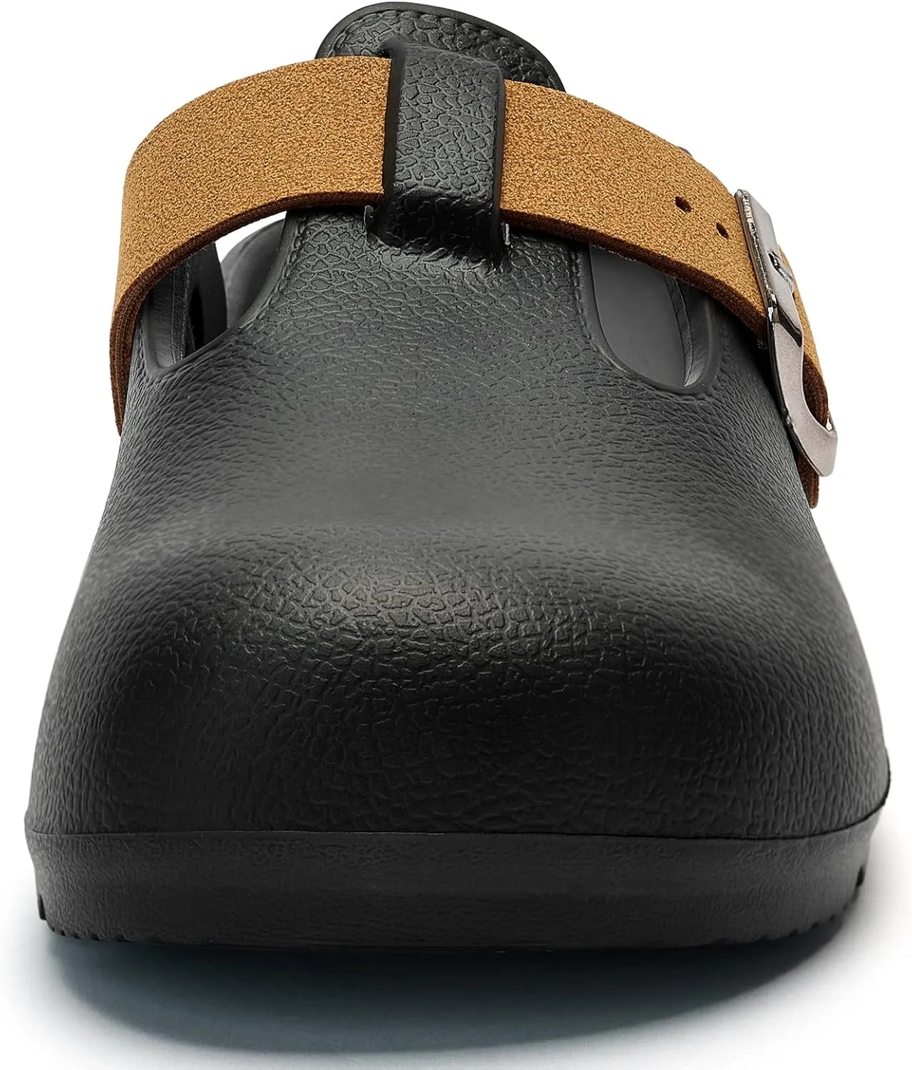 Axcone Womens Clogs Soft Footbed Mules Non-Slip Garden Work Shoes Double Buckle Adjustable EVA Flat Sandals