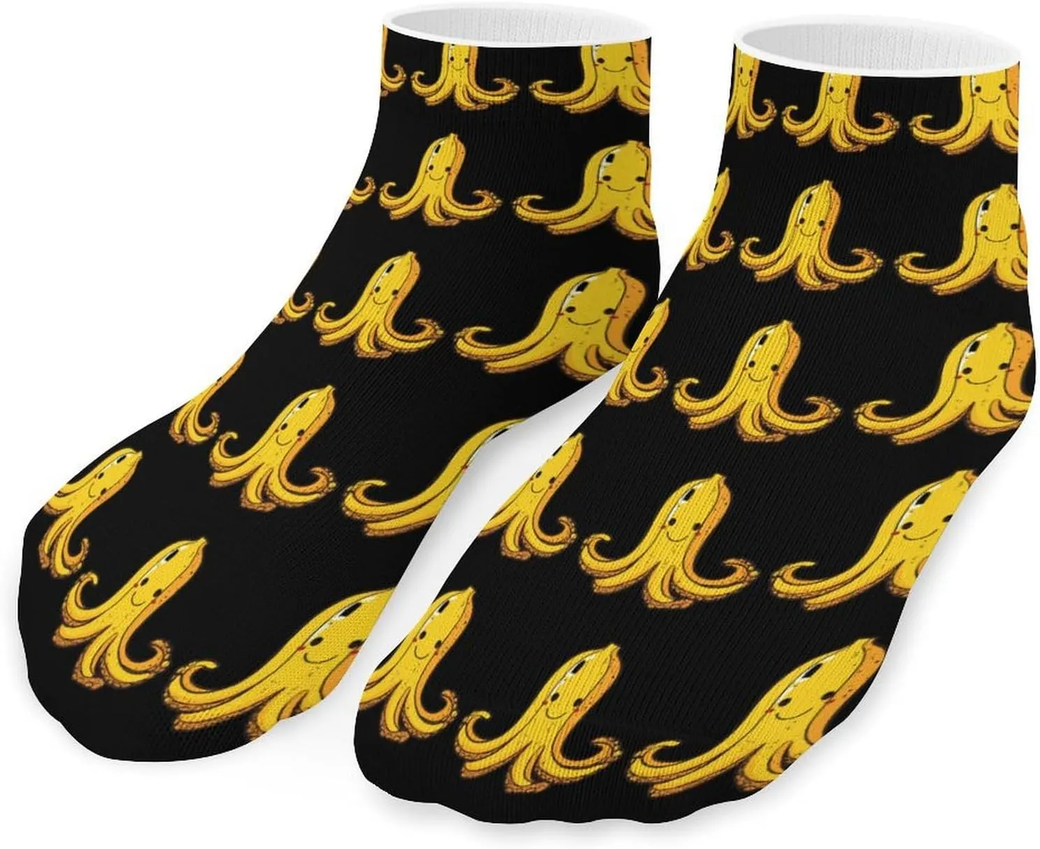 Banana Octopus Low Cut Ankle Socks Casual Liner Sock Pack Non Slip Invisible For Men Women