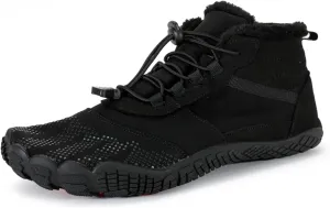 Barefoot Shoes Fur Lined Winter Mens Wide Toe Box Trail Runner Women Zero Drop Sole High top Walking Shoes Minimalist Outdoor Hiking Trekking Boots Sneakers