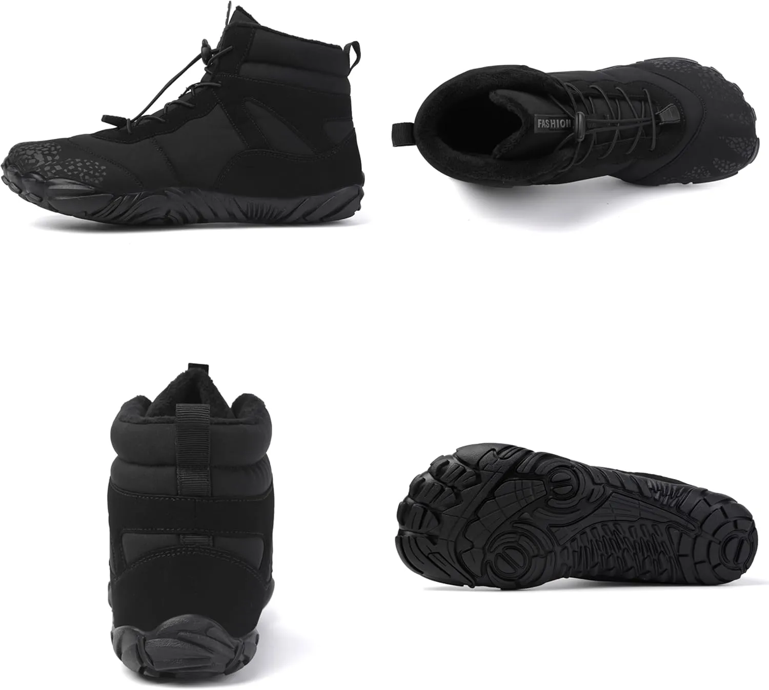 Barefoot Shoes Men Women Wide Toe Box Winter Minimalist Trail Runner Padded Warm Casual Hiking Cotton Boots Sneakers