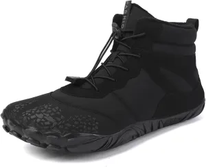 Barefoot Shoes Men Women Wide Toe Box Winter Minimalist Trail Runner Padded Warm Casual Hiking Cotton Boots Sneakers