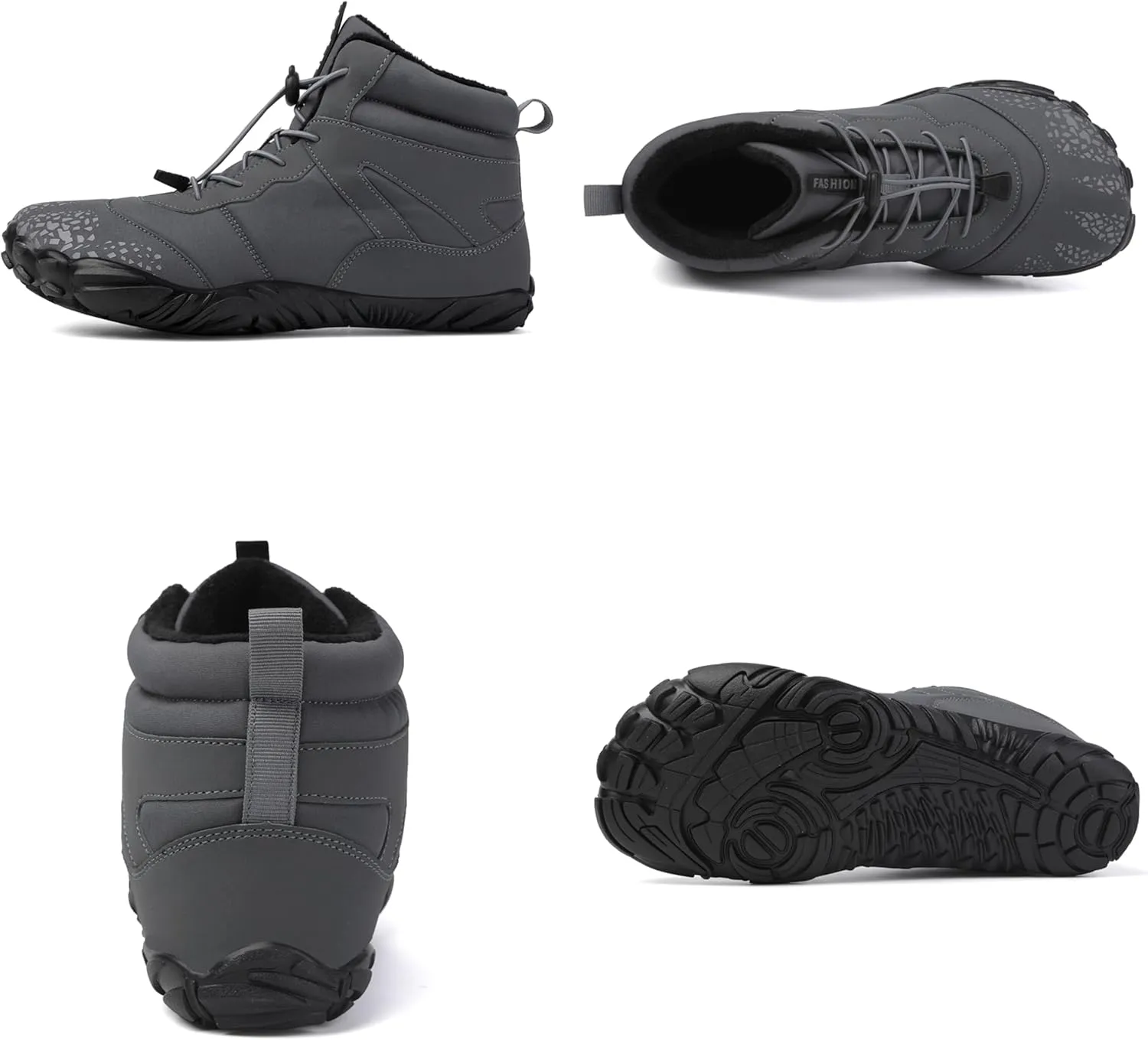 Barefoot Shoes Men Women Wide Toe Box Winter Minimalist Trail Runner Padded Warm Casual Hiking Cotton Boots Sneakers