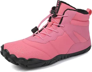 Barefoot Shoes Men Women Wide Toe Box Winter Minimalist Trail Runner Padded Warm Casual Hiking Cotton Boots Sneakers