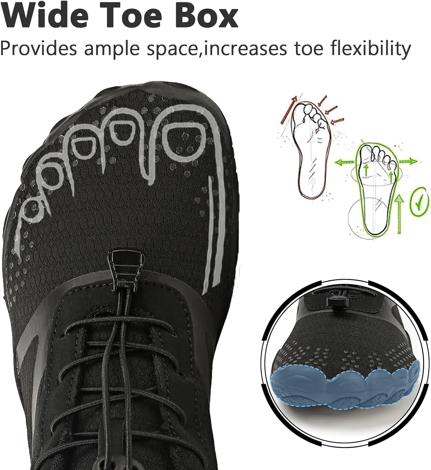 Barefoot Shoes Mens Womens Minimalist Cross Training Shoes with Wide Toe Box Athletic Zero Drop Trail Walking Hiking Running Sneakers