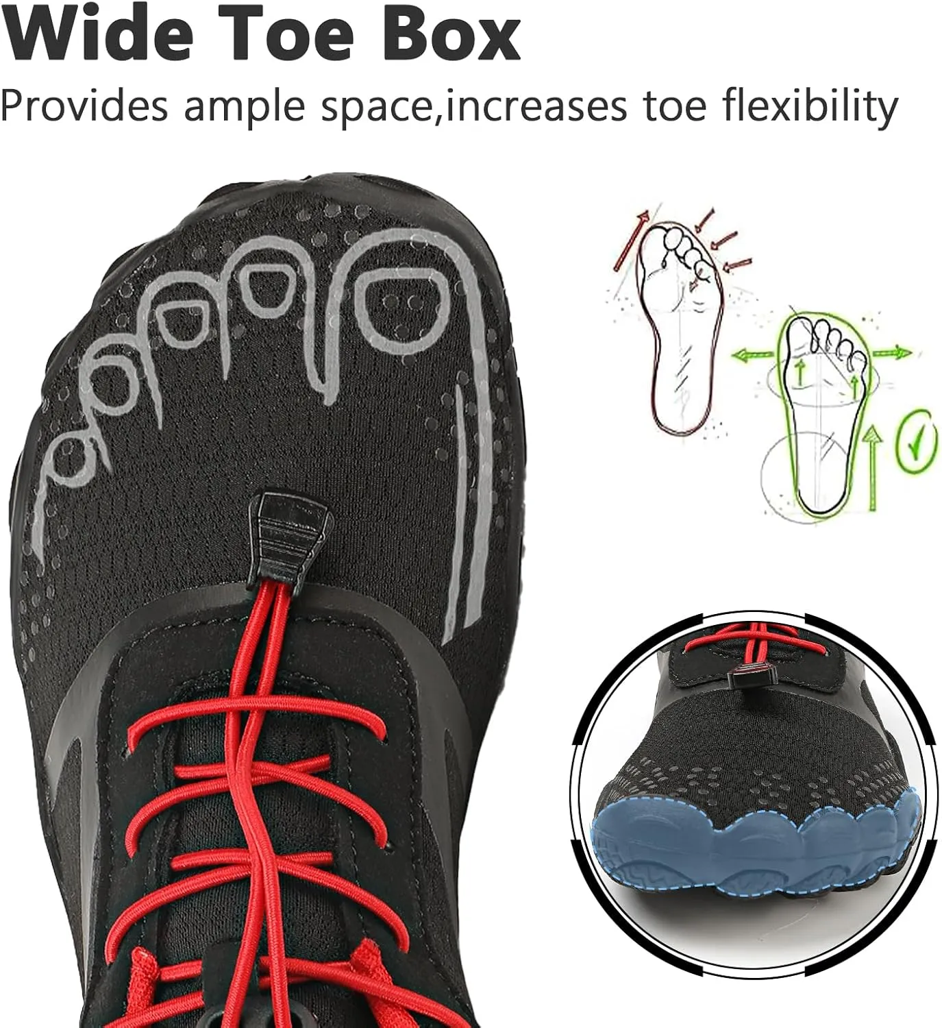 Barefoot Shoes Mens Womens Minimalist Cross Training Shoes with Wide Toe Box Athletic Zero Drop Trail Walking Hiking Running Sneakers