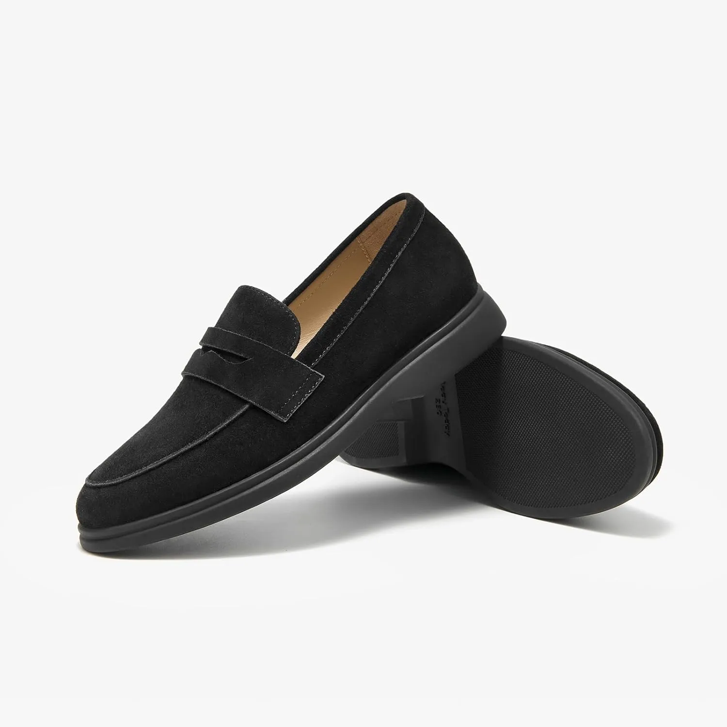 BEAU TODAY Suede Penny Loafers for Women Flats Shoes, Comfortable Slip On Loafers, Driving Loafers Shoes Dress Business Casual Non-Slip Office Work Ladies Shoes