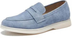BEAU TODAY Suede Penny Loafers for Women Flats Shoes, Comfortable Slip On Loafers, Driving Loafers Shoes Dress Business Casual Non-Slip Office Work Ladies Shoes