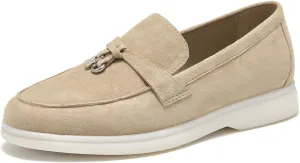 BEAU TODAY Suede Penny Loafers for Women Flats Shoes, Comfortable Slip On Loafers, Driving Loafers Shoes Dress Business Casual Non-Slip Office Work Ladies Shoes