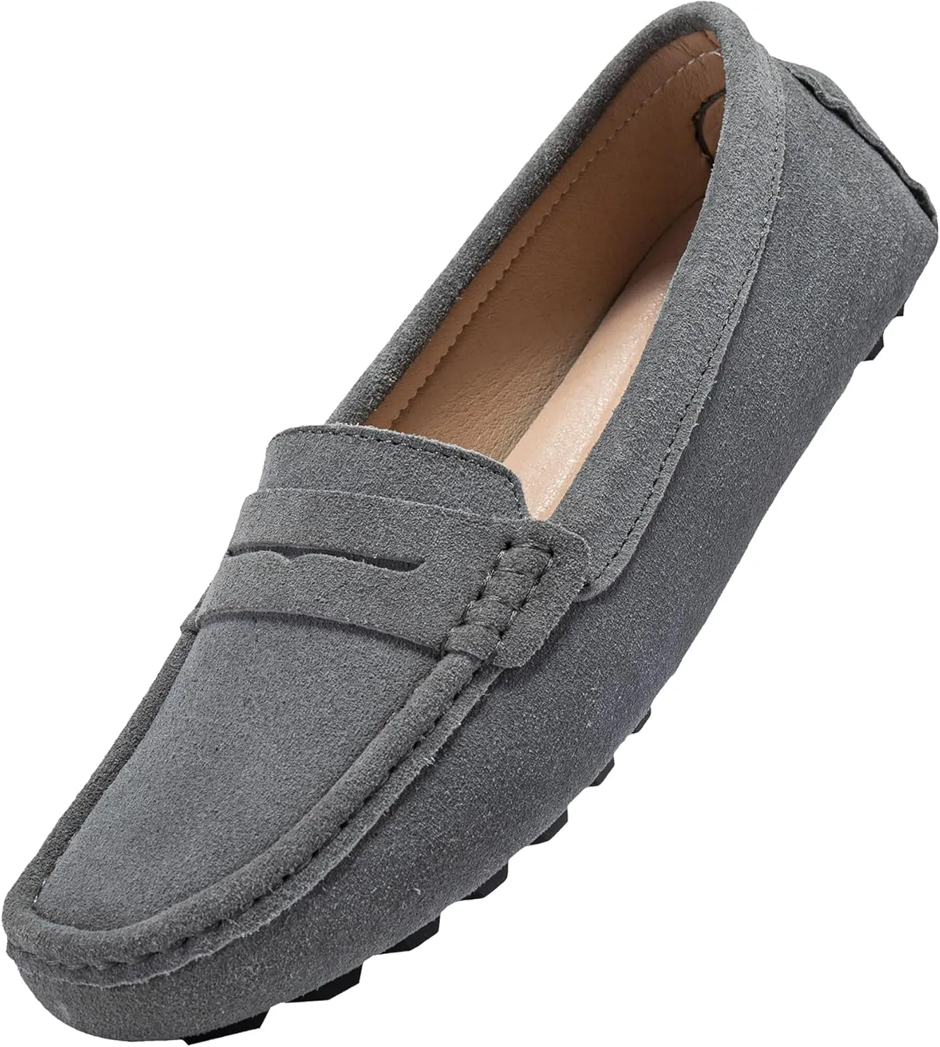 BEAUSEEN Women's Genuine Leather Penny Loafers Classic Driving Moccasins Casual Slip On Comfort Women Loafer Shoes