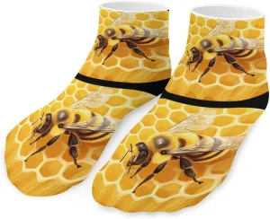 Bee Low Cut Ankle Socks Casual Liner Sock Pack Non Slip Invisible For Men Women