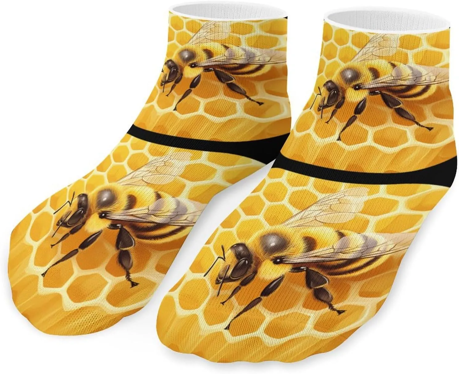 Bee Low Cut Ankle Socks Casual Liner Sock Pack Non Slip Invisible For Men Women
