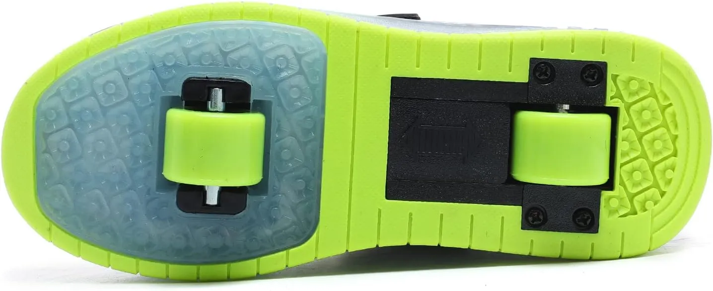 BFOEL Rechargeable Roller Shoes for Boys Girls Age 6-14 with LED Light-Up Kids Sneakers for Outdoor Play, Birthday