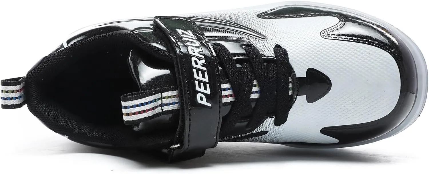 BFOEL Rechargeable Roller Shoes for Boys Girls Age 6-14 with LED Light-Up Kids Sneakers for Outdoor Play, Birthday