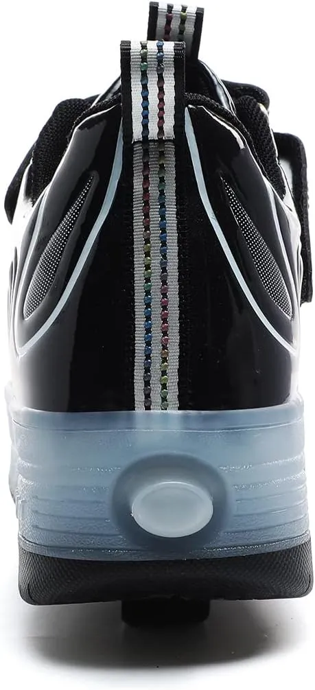 BFOEL Rechargeable Roller Shoes for Boys Girls Age 6-14 with LED Light-Up Kids Sneakers for Outdoor Play, Birthday