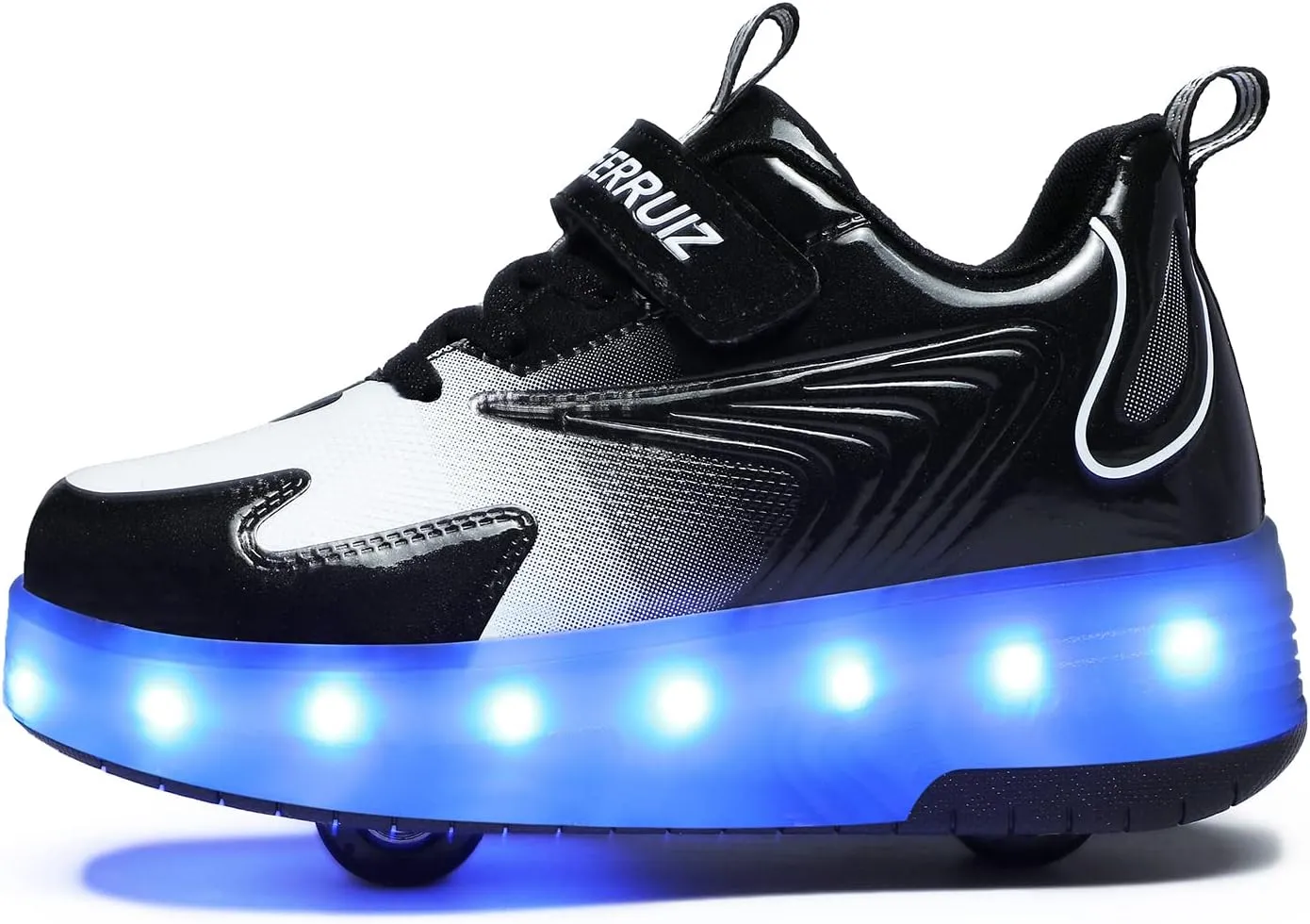 BFOEL Rechargeable Roller Shoes for Boys Girls Age 6-14 with LED Light-Up Kids Sneakers for Outdoor Play, Birthday