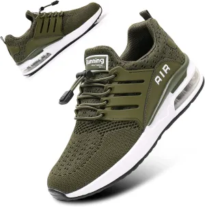 BOGOVER Womens Lightweight Air Running Shoes, Breathable Gym Jogging Running Tennis Sneakers with Air Cushion,No Tie