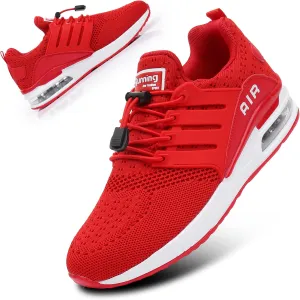 BOGOVER Womens Lightweight Air Running Shoes, Breathable Gym Jogging Running Tennis Sneakers with Air Cushion,No Tie
