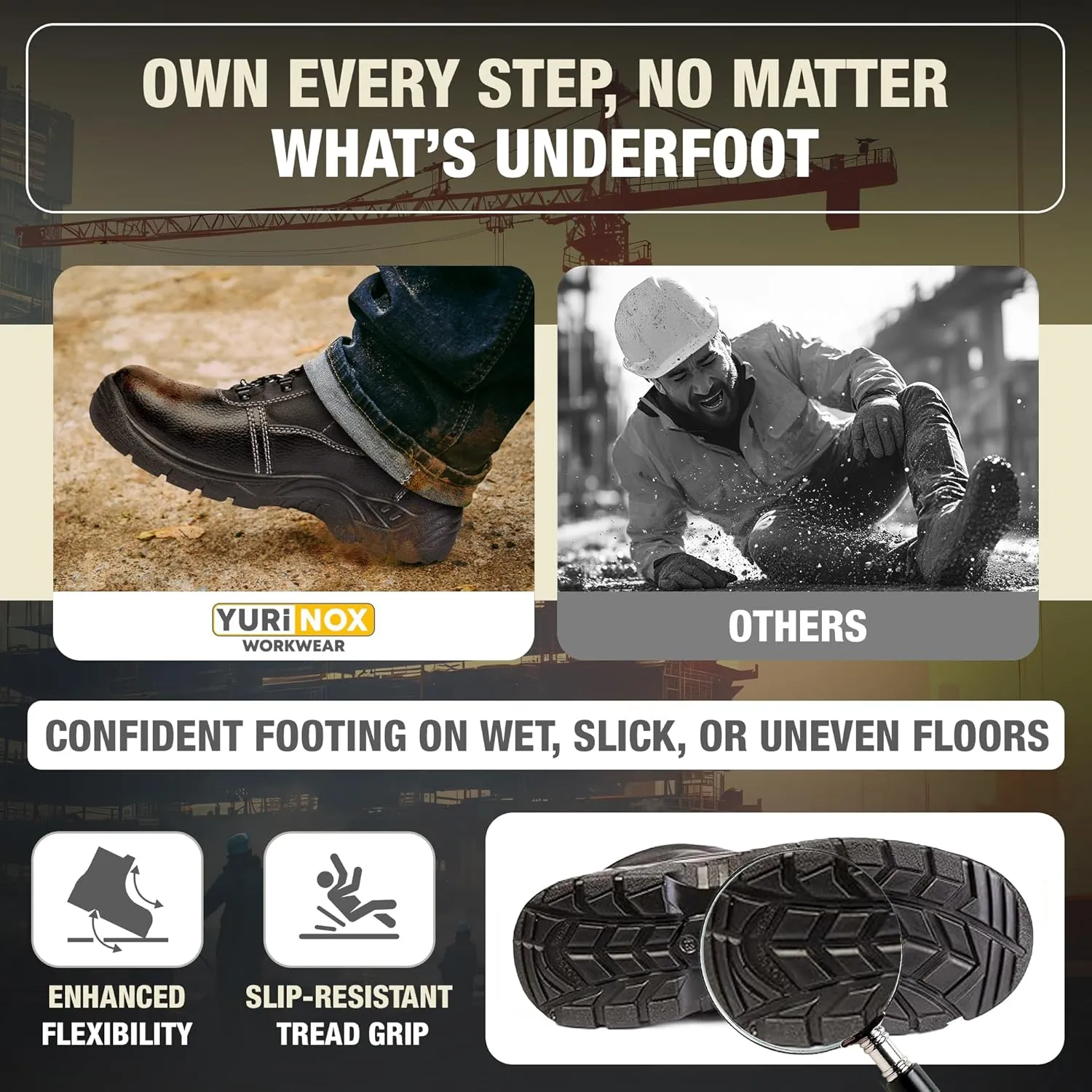 Boots Masters - Steel Safety Toe - Puncture-Proof Steel Sole - Utility Work Boots for Construction and Warehouse