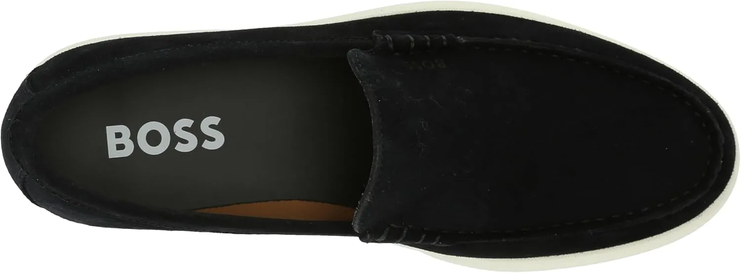 BOSS Women's Smooth Suede Sneaker Sole Loafers