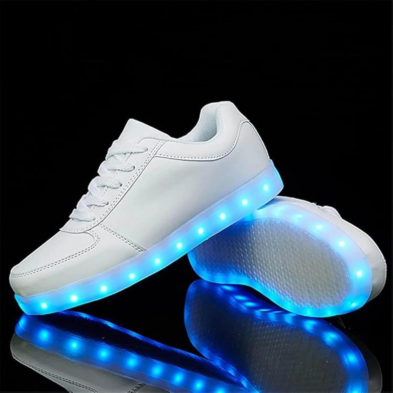 Breathable Dress Sneaker Student Shoes Thick Soled Sports Shoes Fashionable Light USB Rechargeable Skate Sports