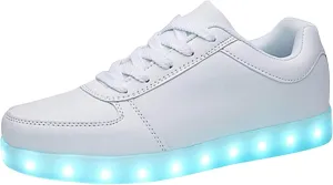 Breathable Dress Sneaker Student Shoes Thick Soled Sports Shoes Fashionable Light USB Rechargeable Skate Sports