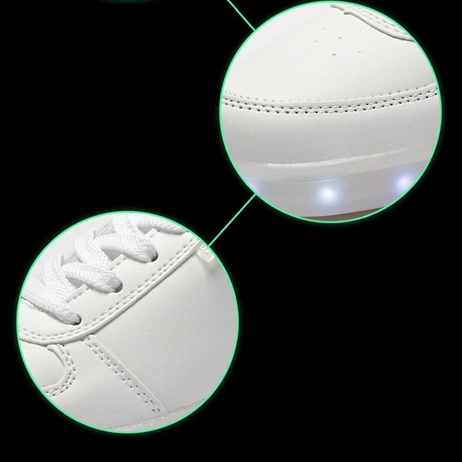 Breathable Dress Sneaker Student Shoes Thick Soled Sports Shoes Fashionable Light USB Rechargeable Skate Sports