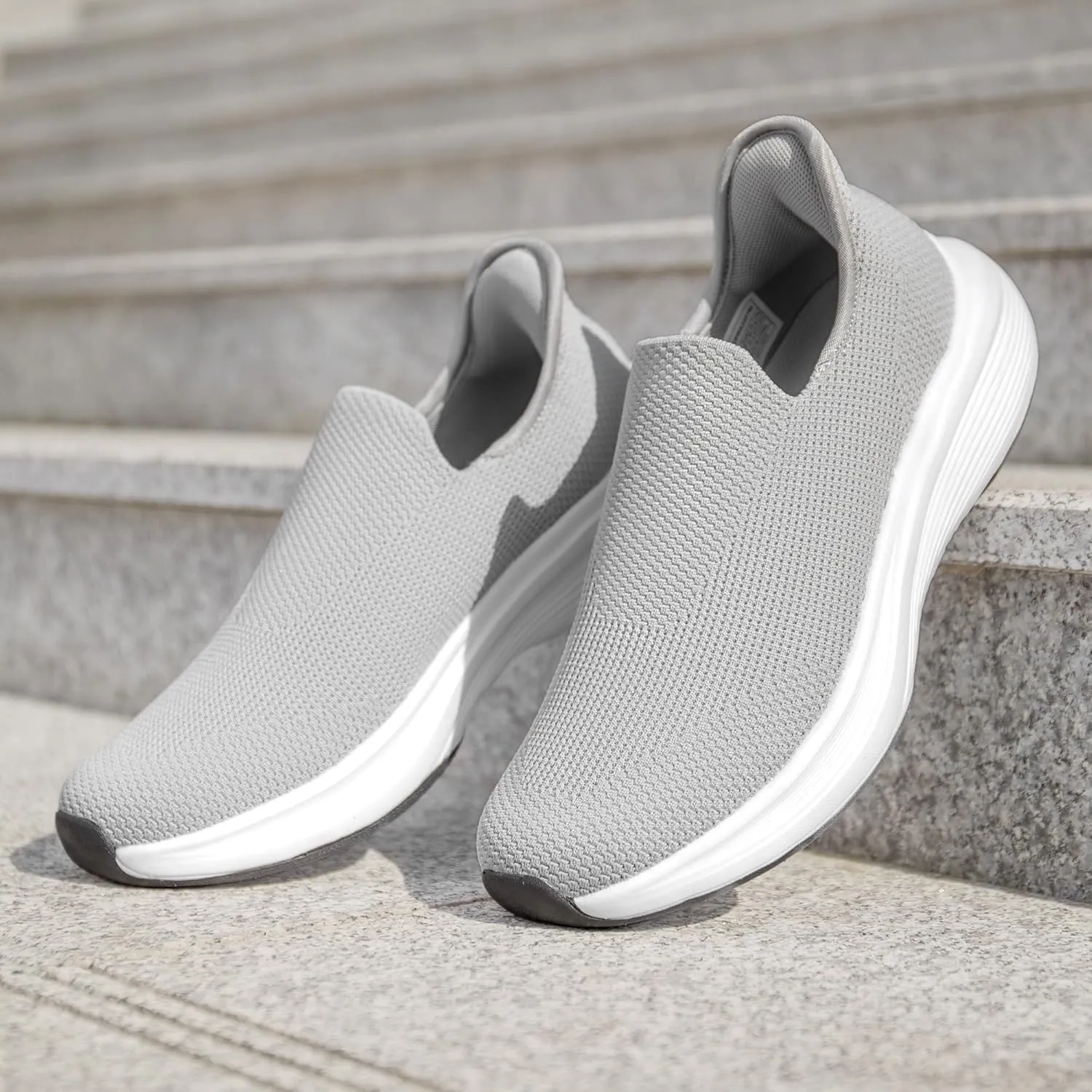 Bruno Marc Men's Hands Free Slip-on Loafers Comfortable Walking Shoes Breathable Knit Casual Sneakers