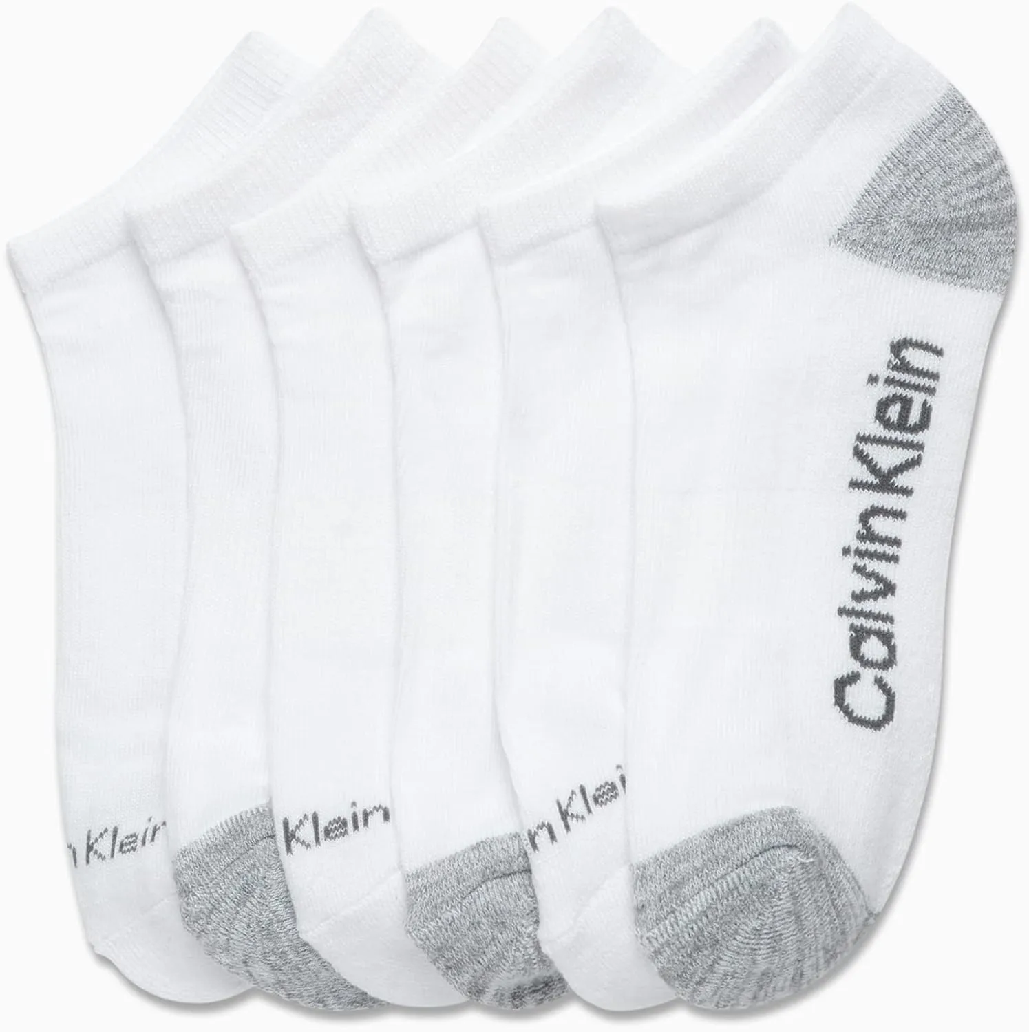 Calvin Klein Women's Low Cut Socks 6 Pack Performance Cushion Comfort No Show Socks - Breathable Athletic Socks for Women4-10